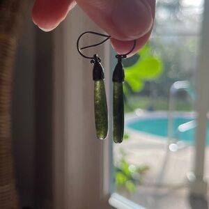 Green Stone Earrings